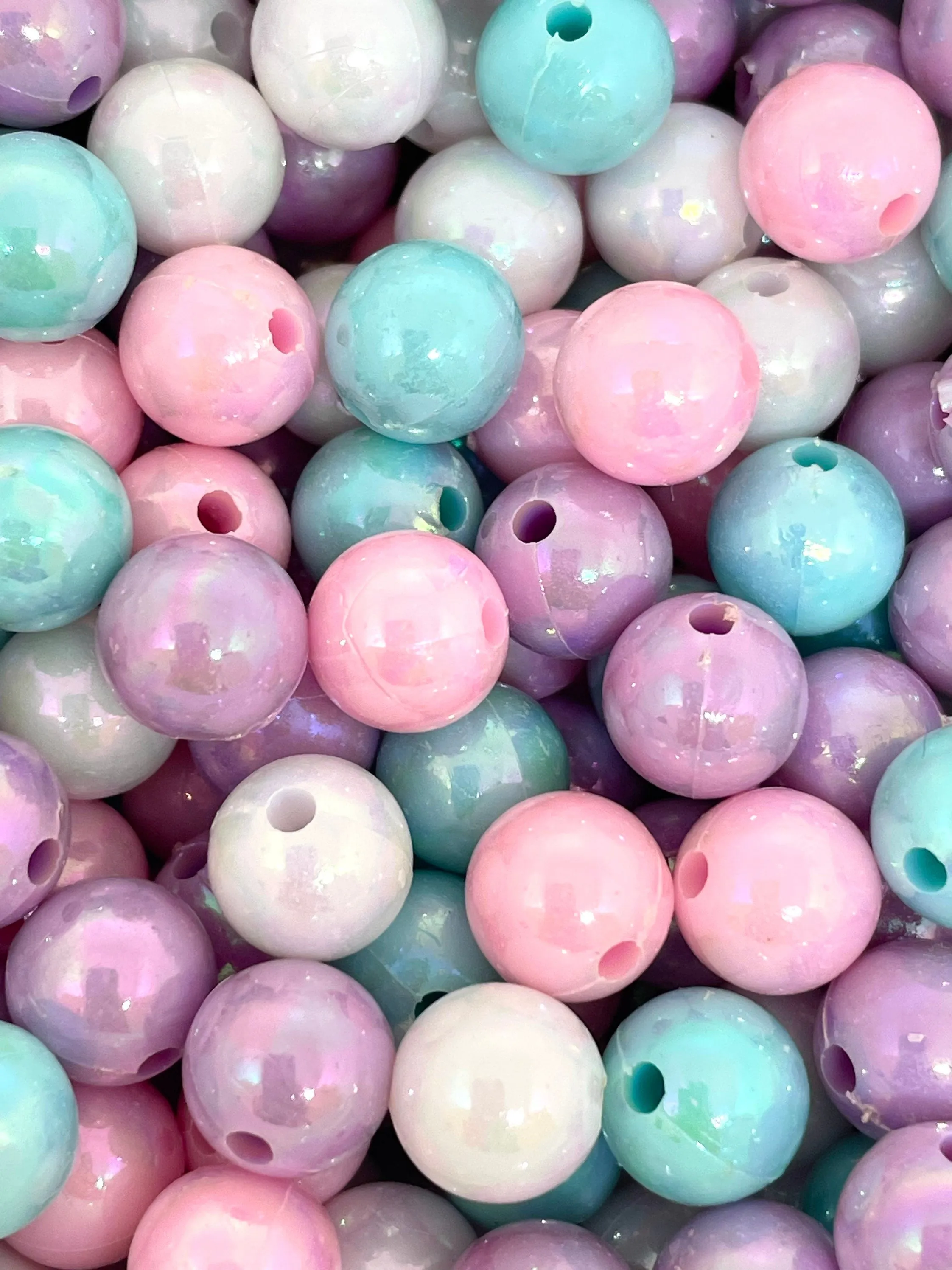 10mm Pastel Bubblegum AB Bead Assortment