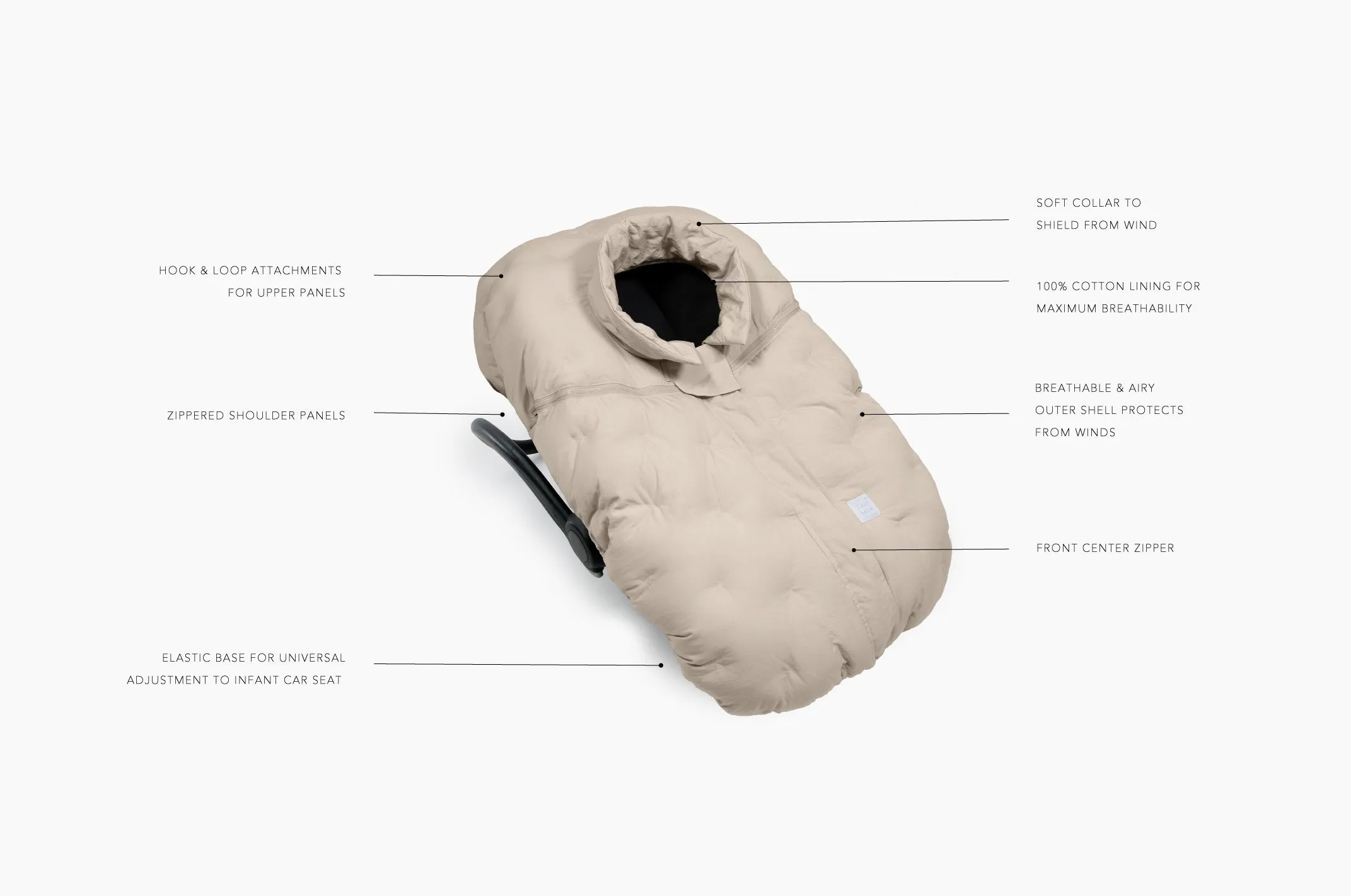 7am Car Seat Cocoon Airy Brush