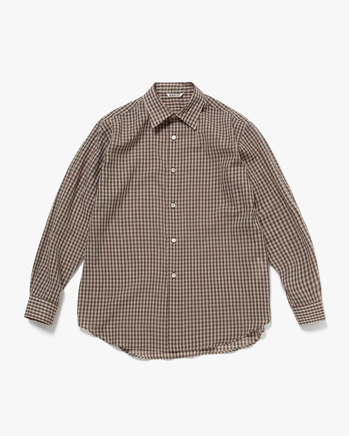 AIRY LIGHT COTTON CHECK BIG SHIRT