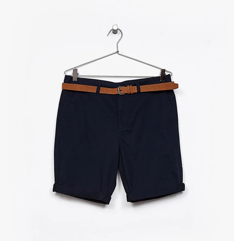 Black Shorts with Belt