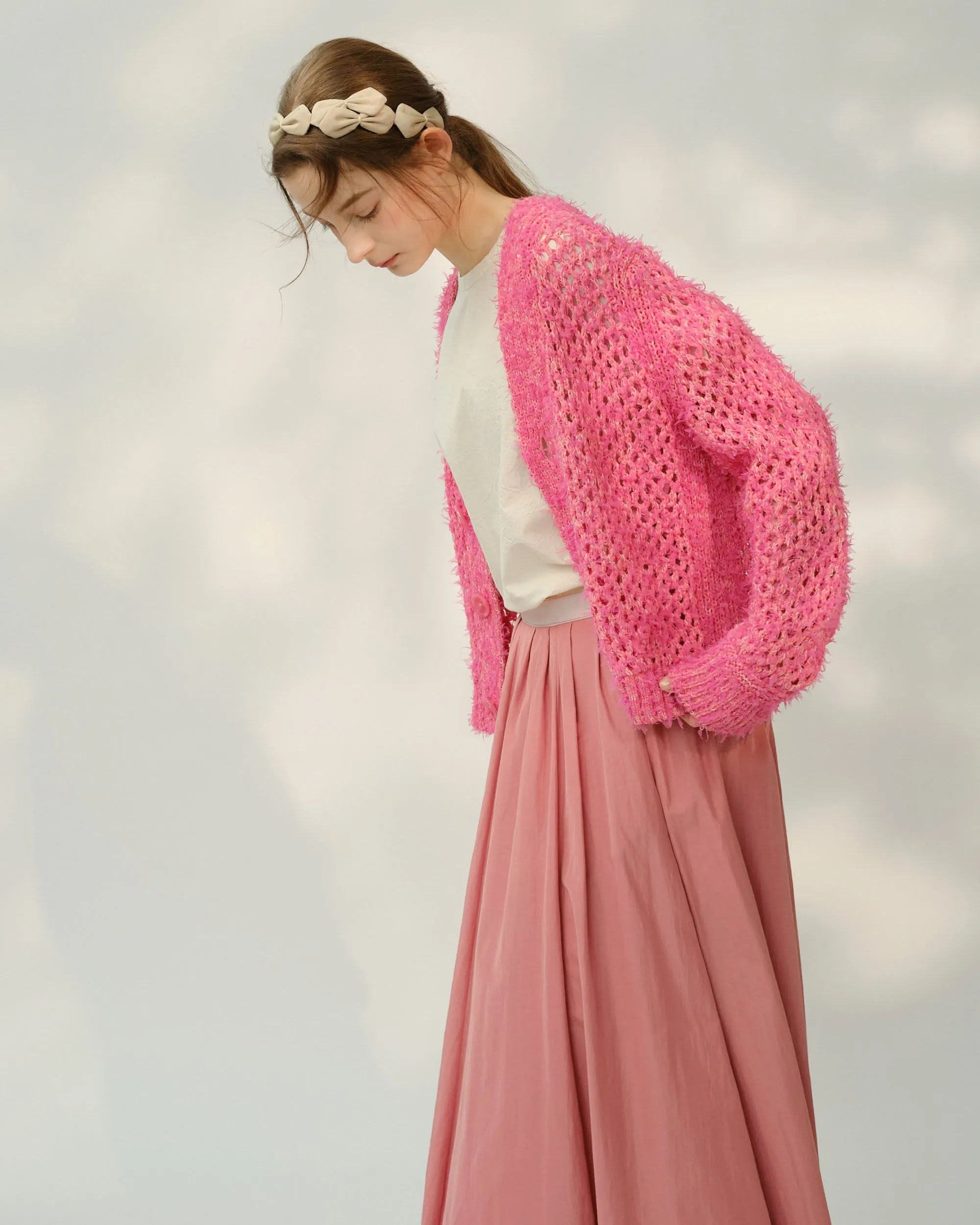 BOUSSOLE Airy Mesh Cardigan