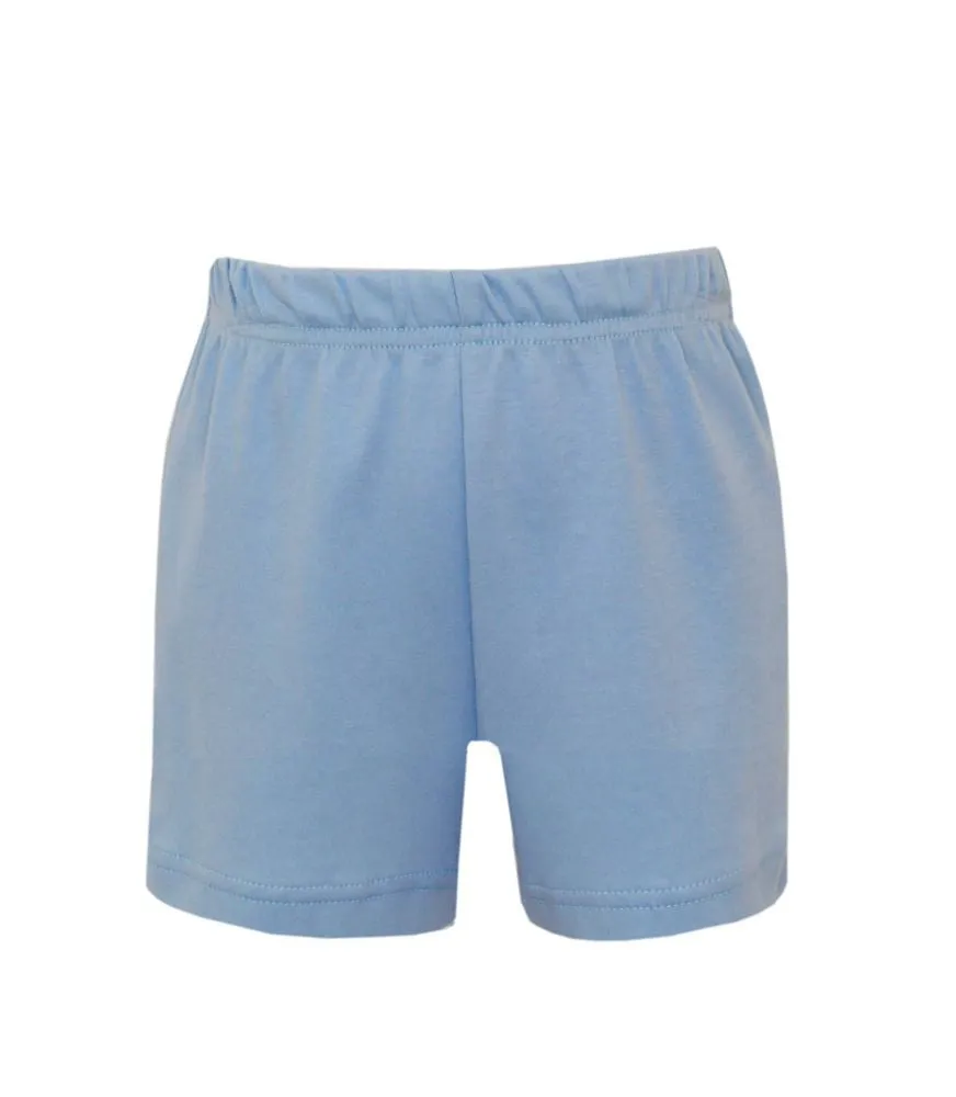 Claire & Charlie Boys Pull On Knit Shorts - Light Blue