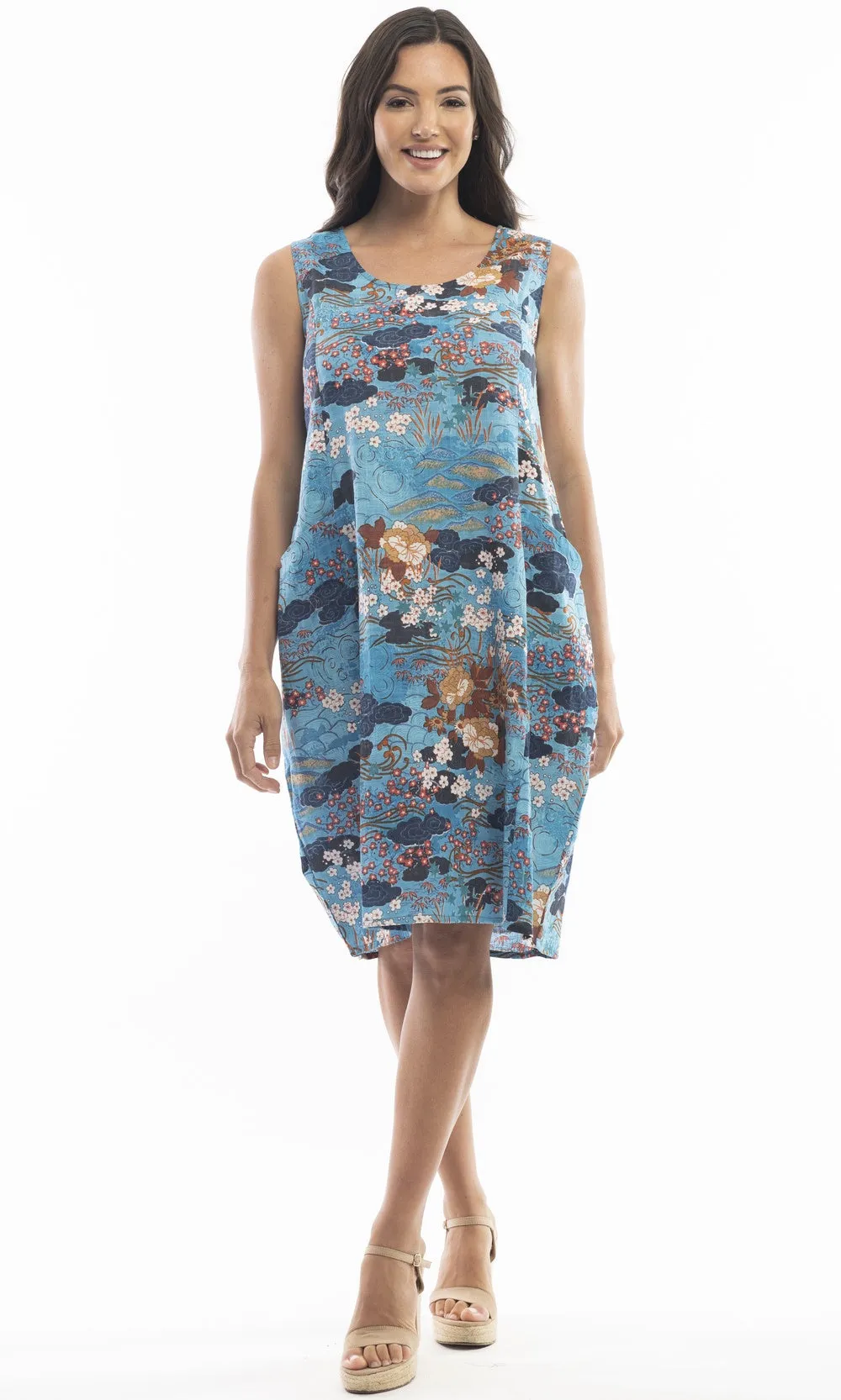 Cotton Dress Bubble Pockets Parga