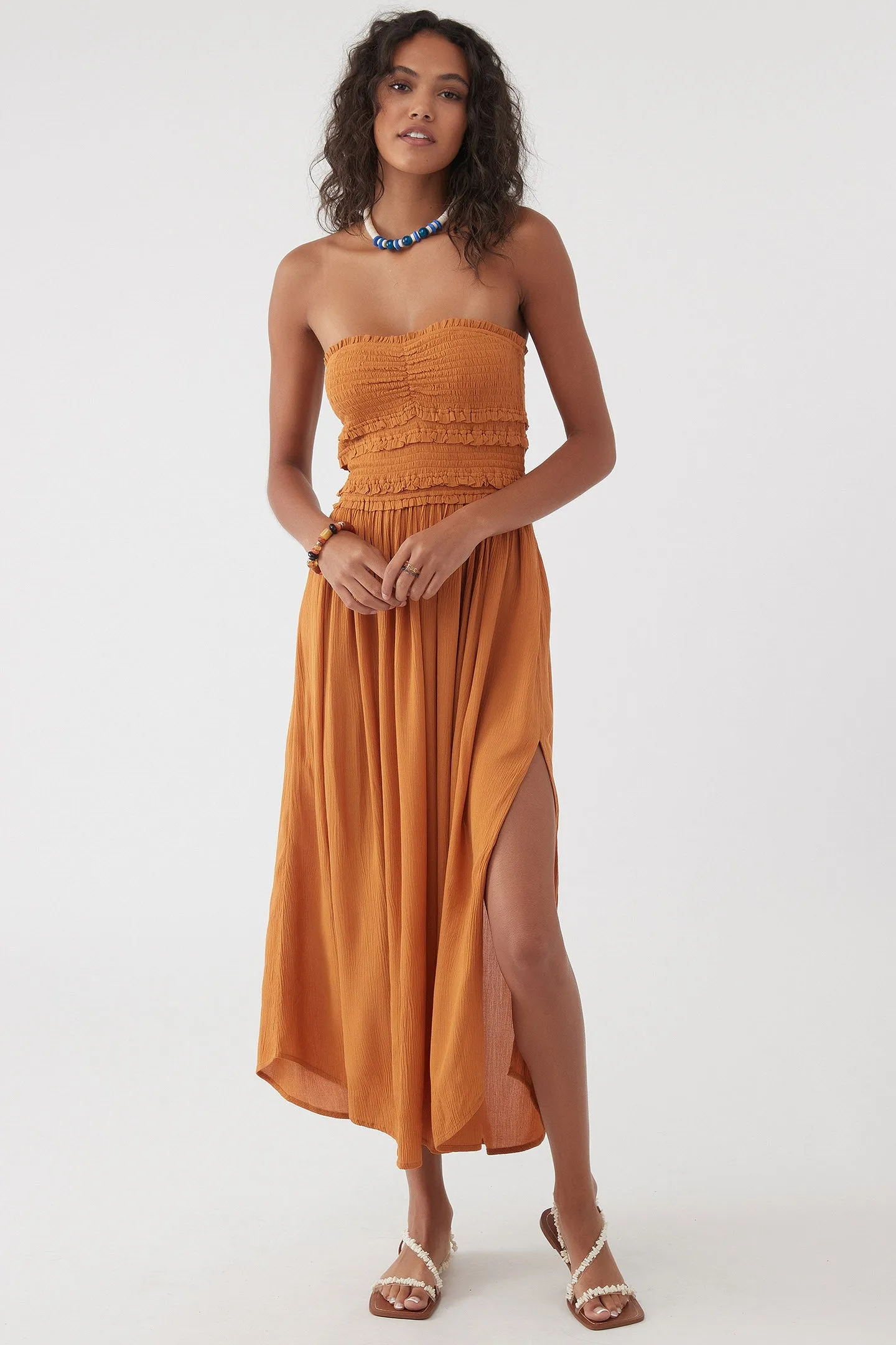 DEVYN STRAPLESS MIDI DRESS