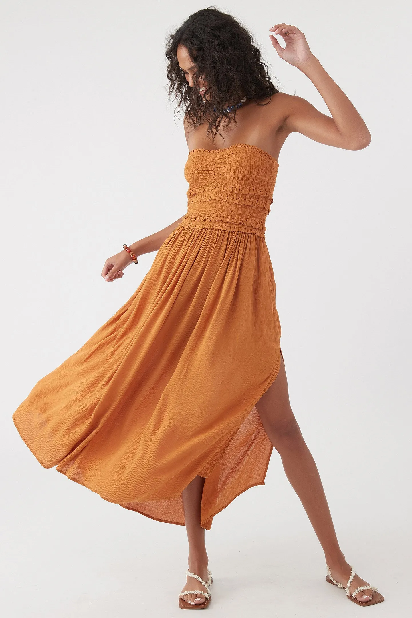 DEVYN STRAPLESS MIDI DRESS