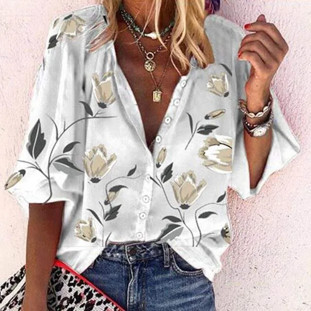 Emma | Airy Floral Print Blouse