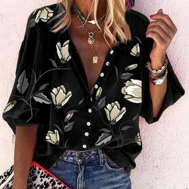 Emma | Airy Floral Print Blouse