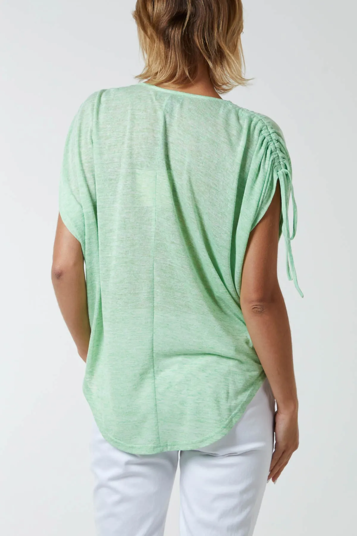 Front Zipper Drawstring Top