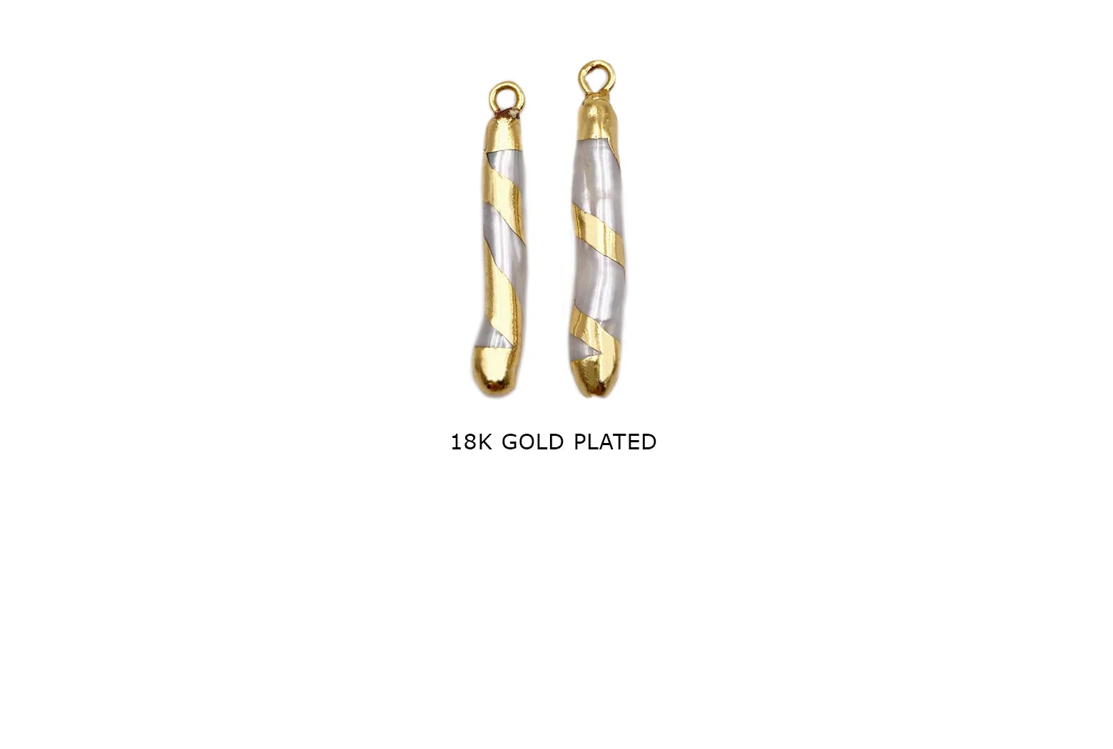 FWP1133  Long Round Freshwater Pearl Tube  Drop Charm Pendant