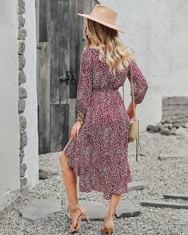 Long Sleeve Flowy Midi Dress
