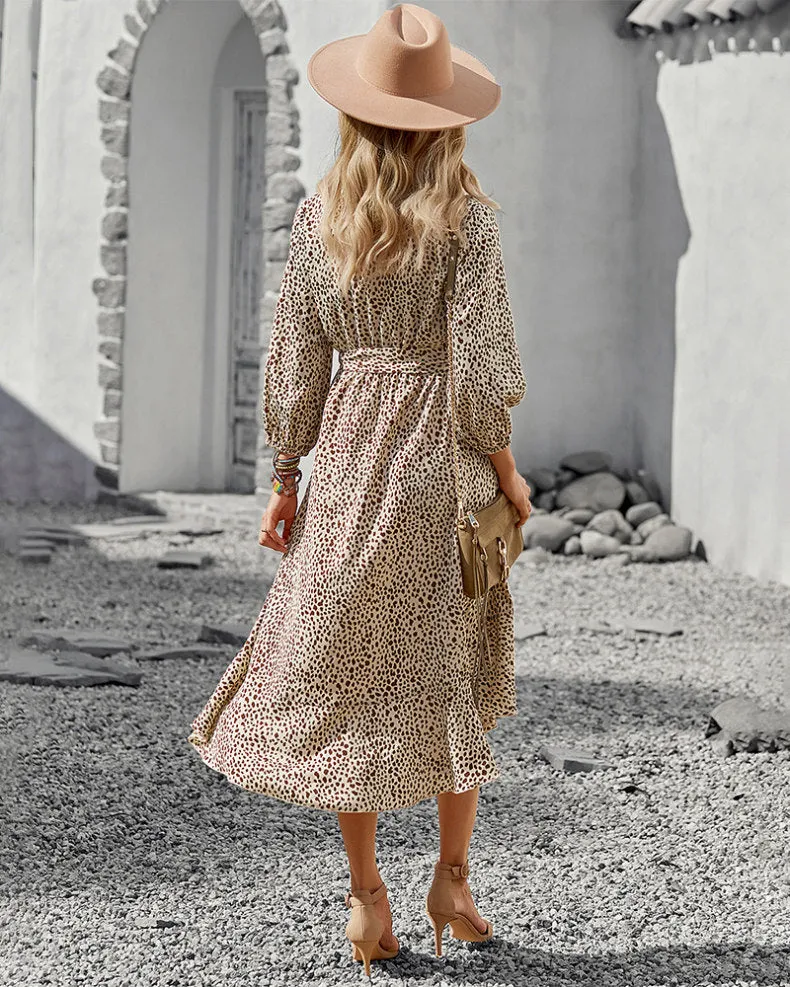 Long Sleeve Flowy Midi Dress