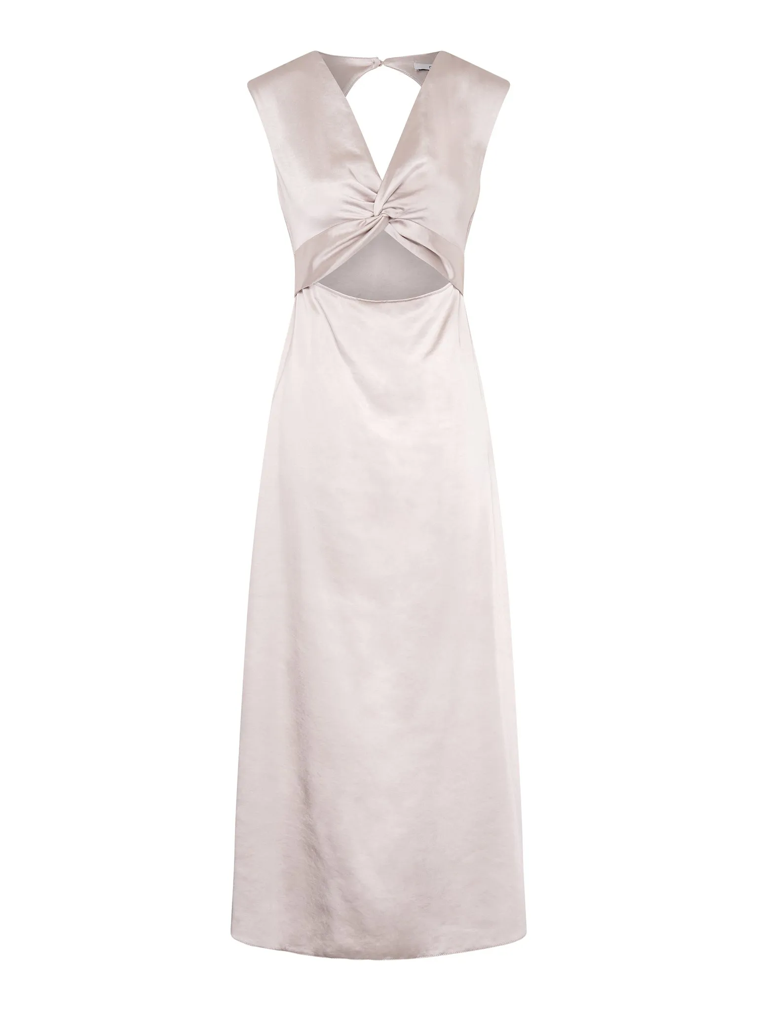 Marin Twist Front Dress in Silver