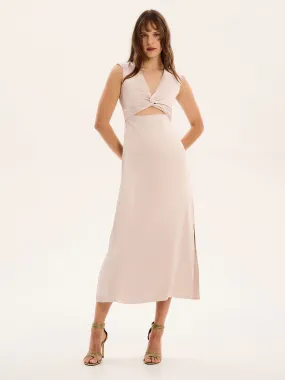Marin Twist Front Dress in Silver