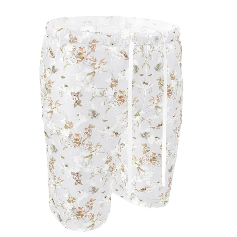 Mens Luxury Pyjama Shorts - Dawn Light Botanicals Collection