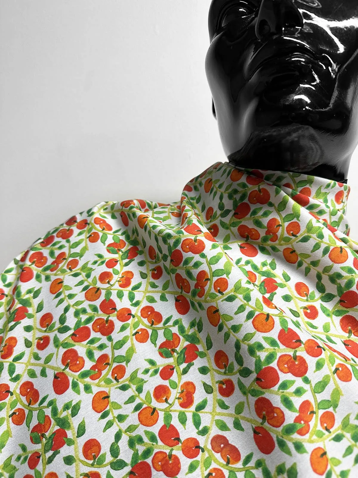 Orange Grove Silk Cotton Print