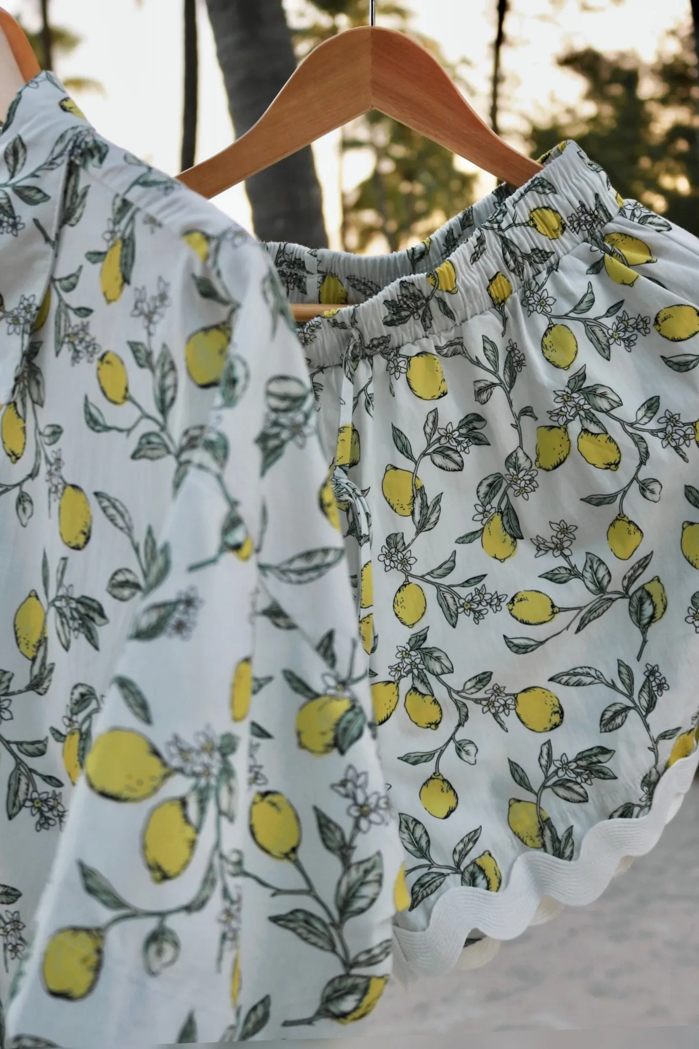 Sul Mare Short Set - Alice Blue Lemon