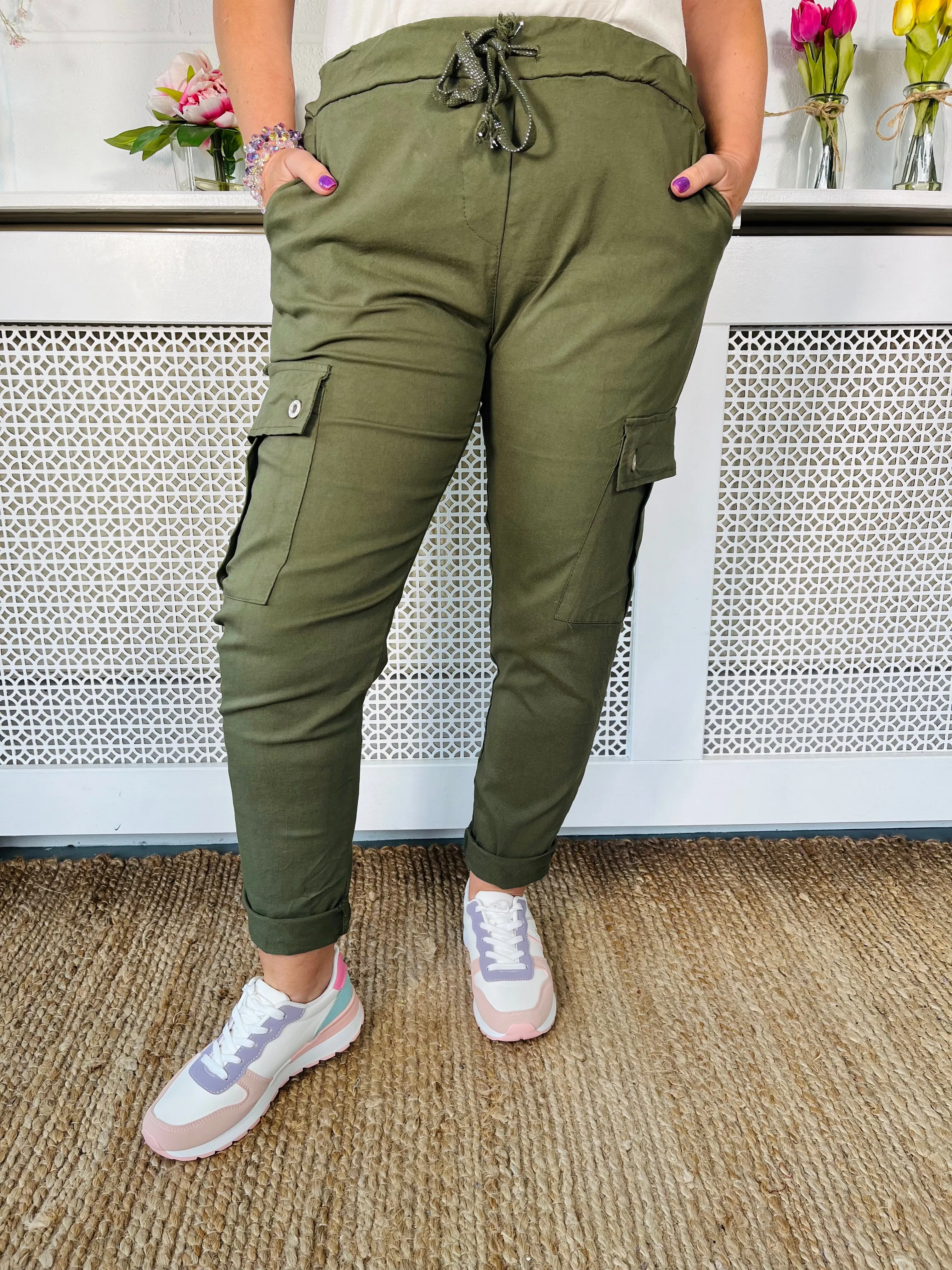 Tara Magic Cargo Trousers - Khaki