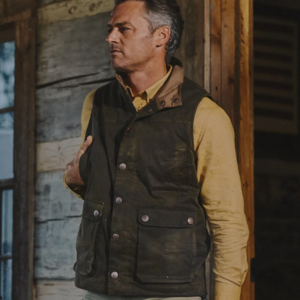 TSG Baeron Waxed Vest (Rustic Olive)