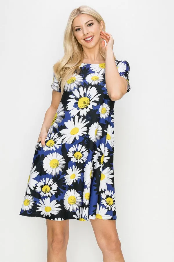 Wild Daisies A-Line Dress