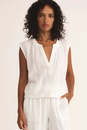 ZSUPPLY CLIFFSIDE V-NECK AIRY TOP